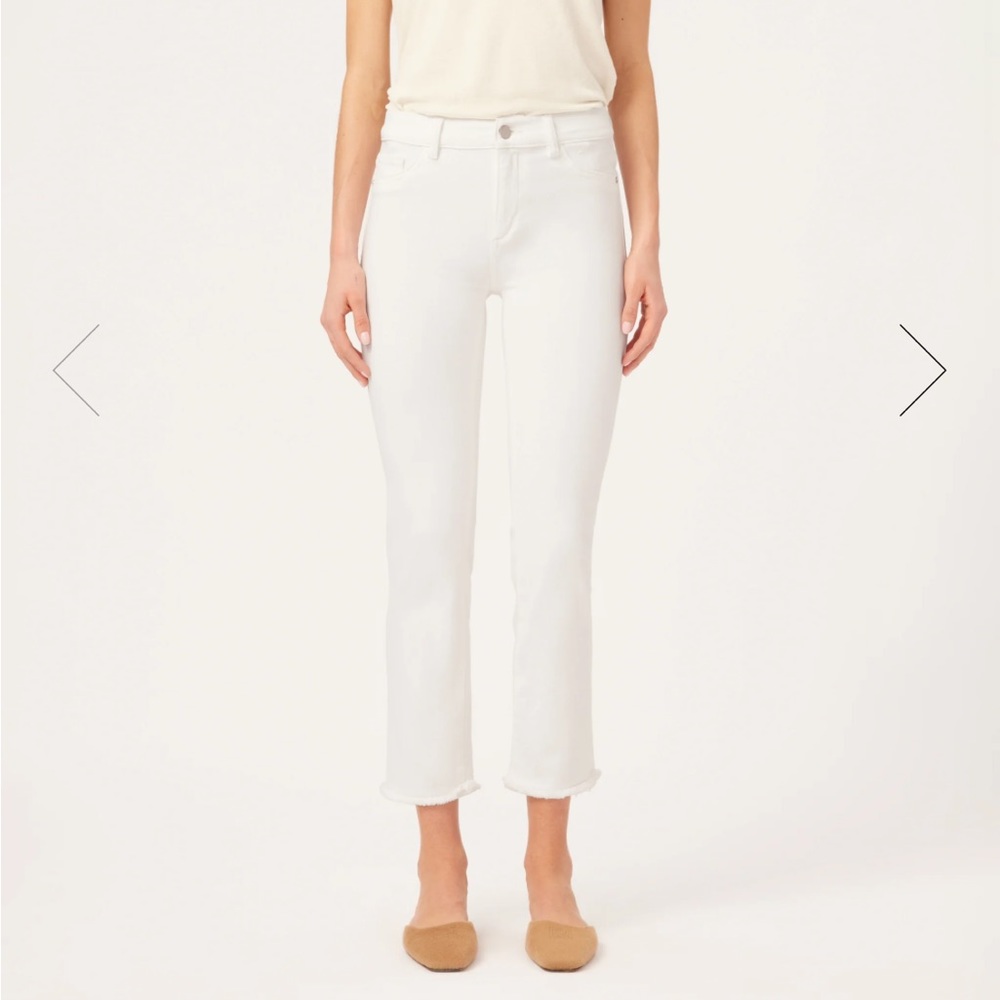 Women’s DL1961 Mara ankle mid rise instasculpt straight jeans size 25 in white